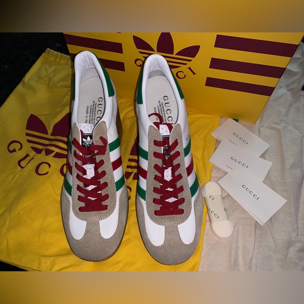 New Gucci x Adidas Logo Wedge Sneakers